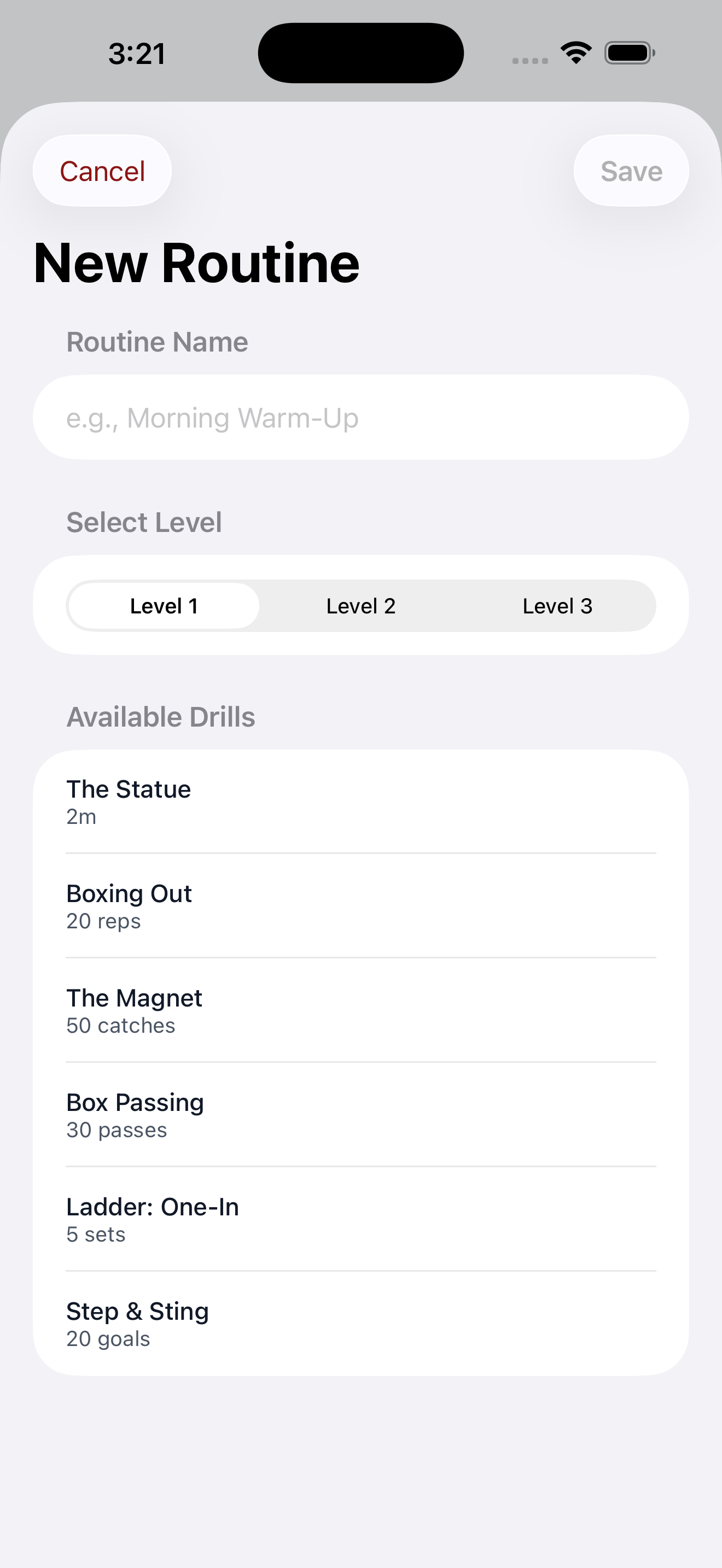 Create practice routines